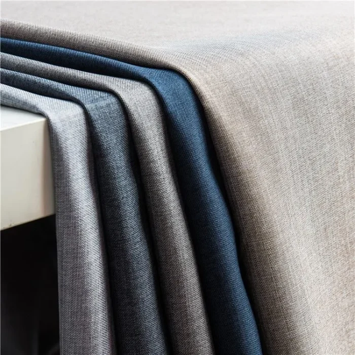 Dimout Room Darkening Linen Look Blackout Fabric